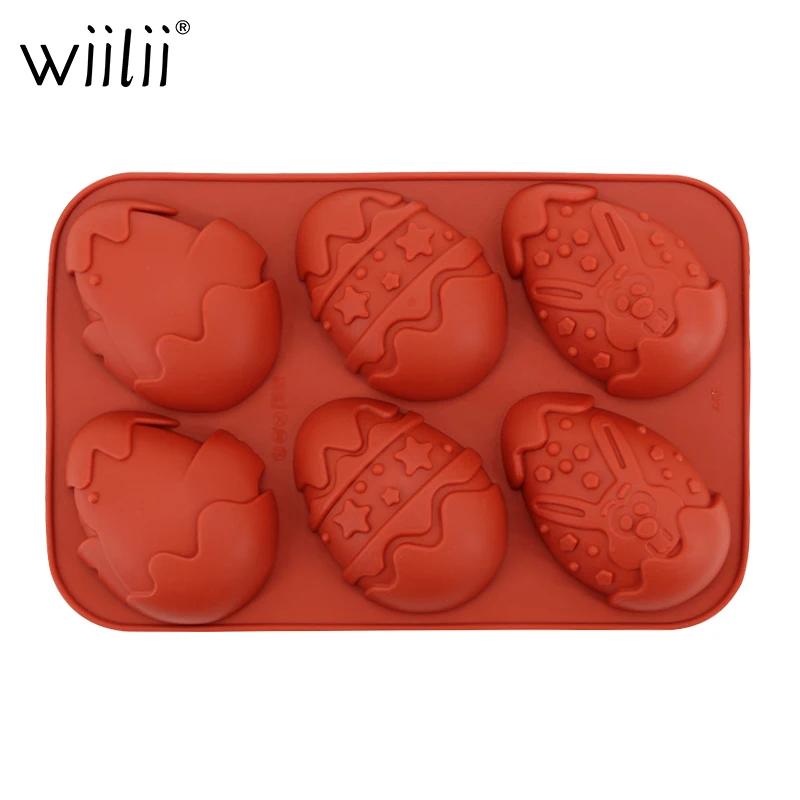 Muffin,Cupcake,Candy Set of 2 Easter Egg Dessert Silicone Baking Molds