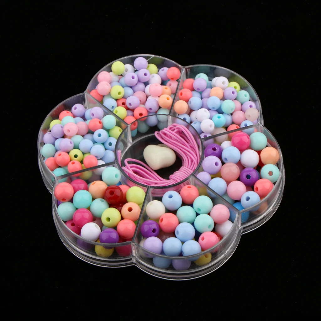 200 Pieces Acrylic Beads Toy Jewelry Making Beads Set Accessories Kids Adults Children Necklace Bracelets Craft DIY Kit