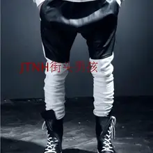 27-44 новая мужская одежда модная певица высокого качества PU мужские личные уличные шаровары брюки плюс размер костюмы