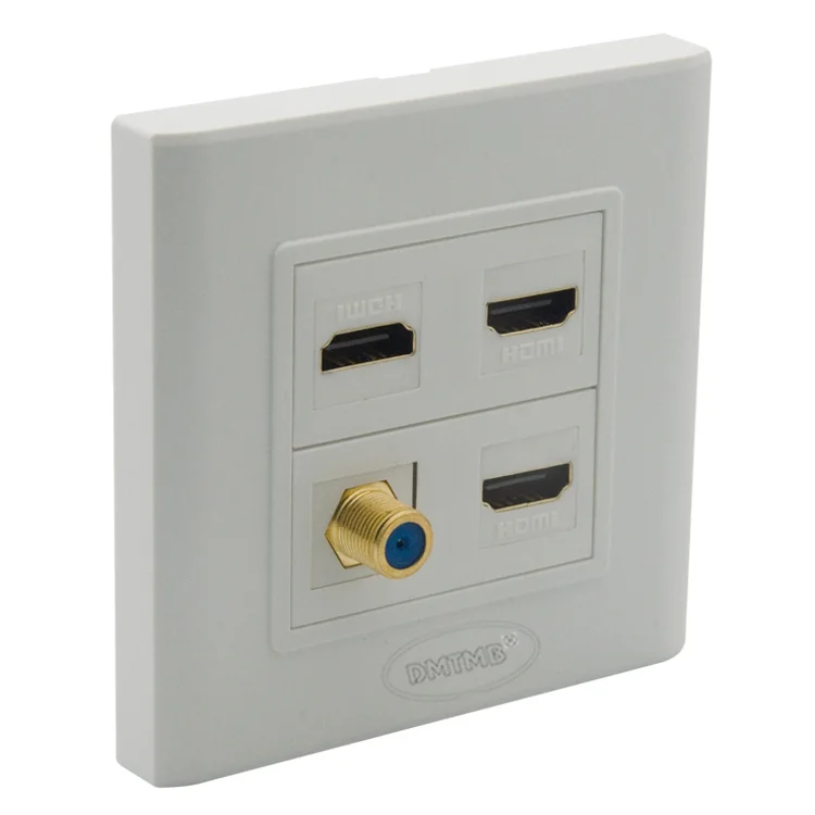 3 порта s HDMI 1 порт F head TV wall plate с разъемами Мама мама|tv plate|wall platewall hdmi |