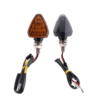 

2PCS DC12V Universal Motorcycle Black LED Turn Signal Light Indicators Blinker Flashers For Yamaha Honda Dirt Bike