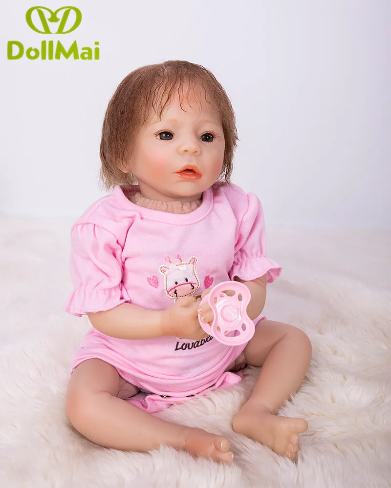 Куклы DollMai Reborn 48 см настоящие живые силиконовые куклы reborn Детские игрушки оптовая