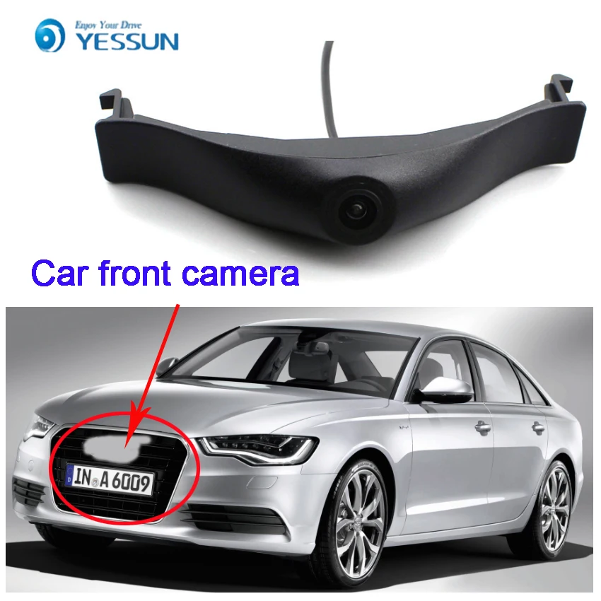 

YESSUNFor Audi A6 A6L 2016 High quality original car dedicated front camera Hood Mesh Front Grille CAM Front Camera