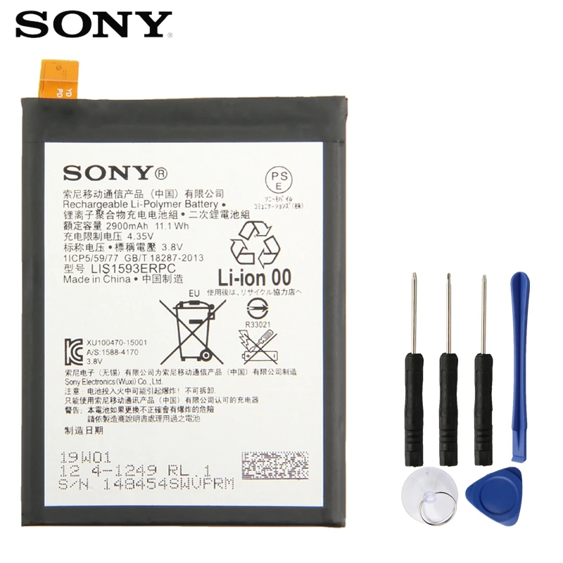 Original Replacement Sony Battery For SONY Xperia Z5 E6883 LIS1593ERPC E6633 E6653 E6683 E6603 Genuine Phone Battery 2900mAh Original Replacement Sony Battery For SONY Xperia Z5 E6883 LIS1593ERPC E6633 E6653 E6683 E6603 Genuine Phone Battery 2900mAh
