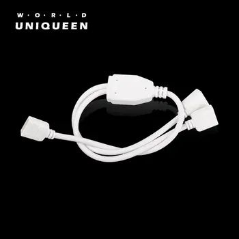 

10PCS 30cm long 24AWG 1 to 2 4pin RGB connection Line Cord LED Cable Connector for RGB 5050 3528 LED Strip Light, separate cable