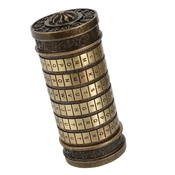 

Birthday Valentine Gift Box Cylinder Lockbox Da Vinci Code Alphabet Locks Storage Lock Box Letter Password Combination Lock