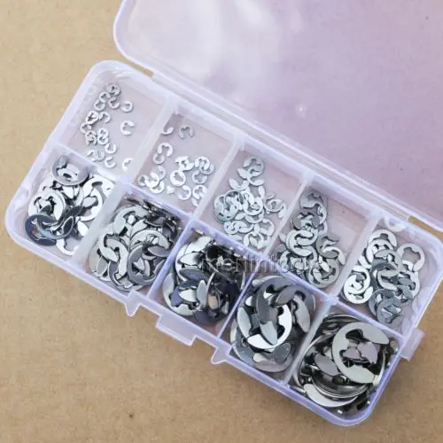 

200Pcs E-Clip Assortment Kit 1.5 2 3 4 5 6 7 8 9 10 mm 304 Stainless Steel