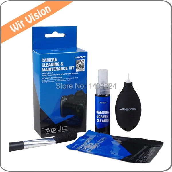 4 В 1 Цифровая Камера Cleaning Kit С 30 мл Очиститель Экрана Ткань Чистки Объектива Щетка Для Очистки Мини-Воздуходувки бесплатная Доставка