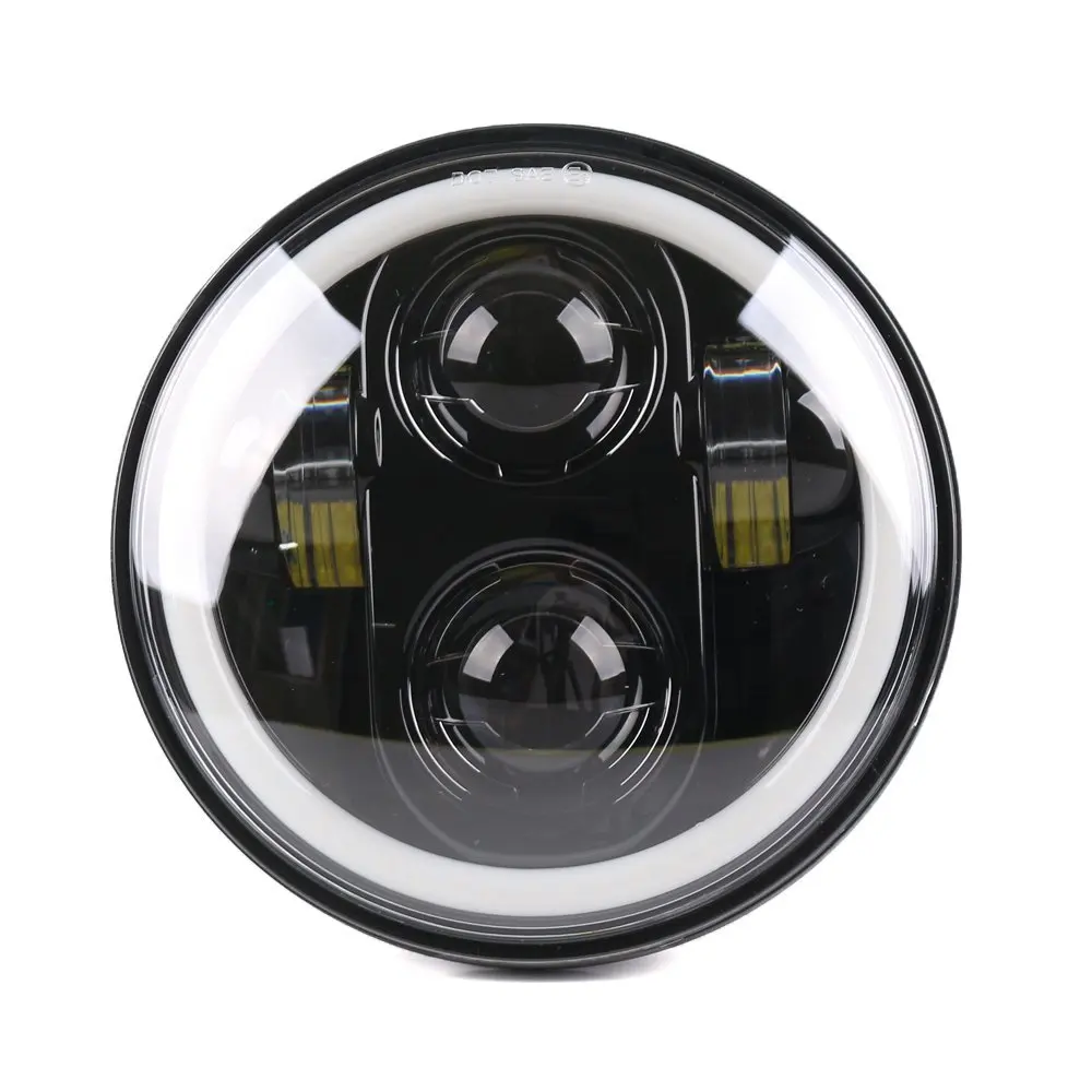 5.75 Inch Halo LED Projection Daymaker Headlight For Harley Motorcycle With DRL (2)