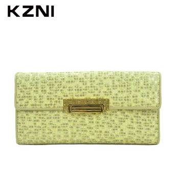 

KZNI Wallet Female Designer Women Purses Genuine Leather Purse Portefeuille Femme Billeteras Para Mujer 2051