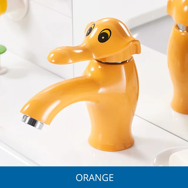 Buy Fapully Cute Kids Bathroom Faucet Single Handle Deck Mounted Faucets Hot