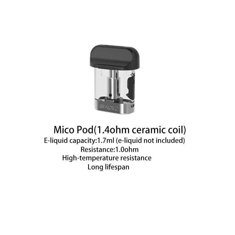 В сотке! 3 шт./упак. электронных сигарет SMOK Mico pod 1 7 мл емкость с 0.8ohm 1.0ohm 1.4ohm катушки