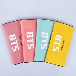 BTS Для женщин кошелек Bangtan мальчиков длинные держатели карт кошельки из искусственной кожи тонкие кошельки 4 цвета