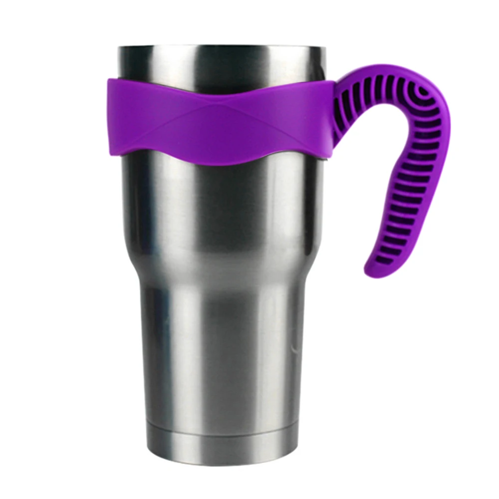 Пластик воды фляга, кружки ручка для чашки для 20OZ Еда Класс PP держатель стакана-тамблера переносной стакан чайник ручка для чашки держатель для бутылки с водой - Цвет: purple