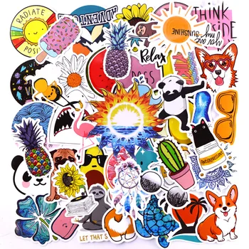 

50 PCS Summer Cute Vsco Stickers for Luggage Laptop Decal Skateboard Stickers to DIY Bike Car Motorcycle Fridge JDM Cool Sticker