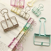 J118 large storage hollow tail color book clips bill clip hand retro account dovetail Stationery office supplies for students