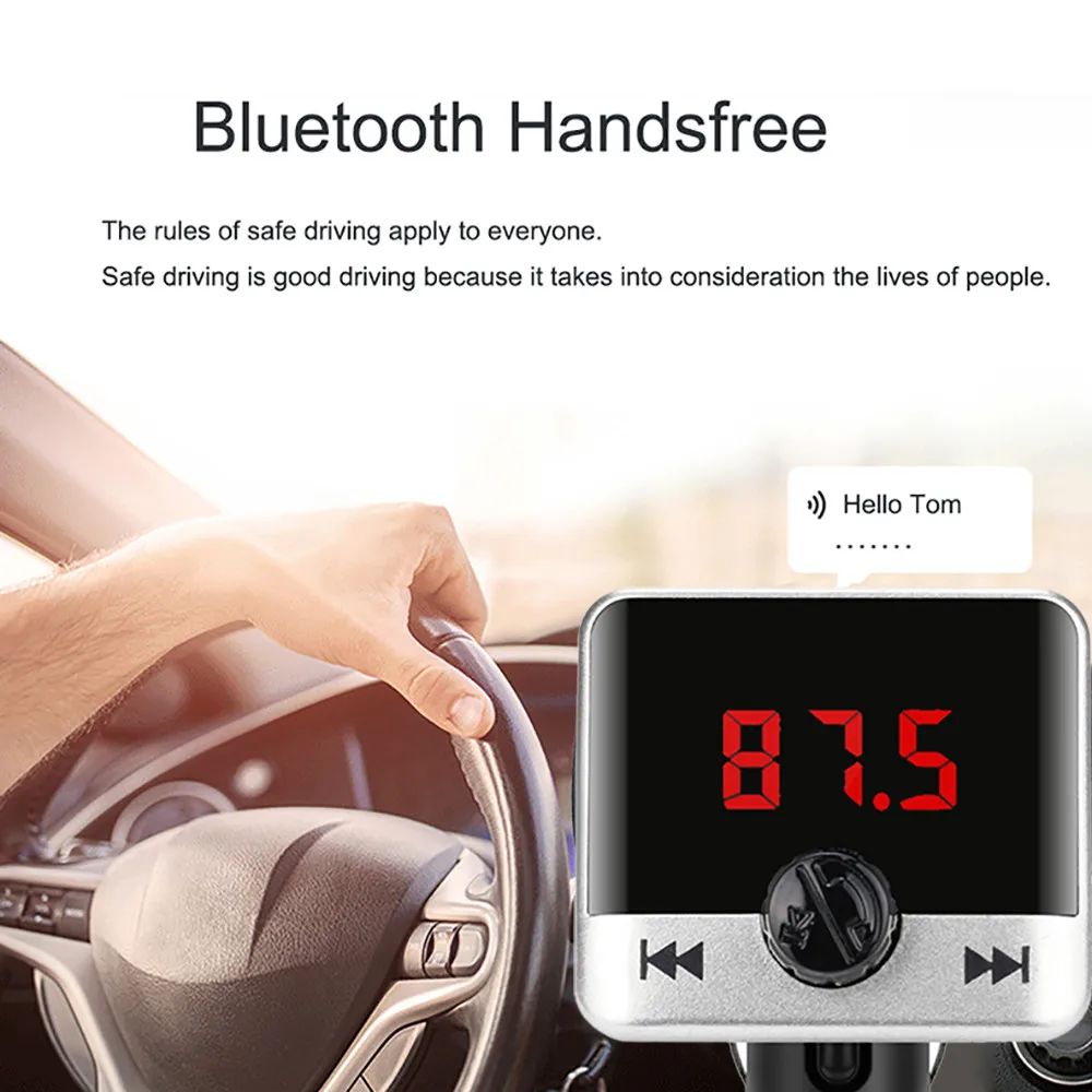 BT20 FM Transmitter Hands Free Wireless Bluetooth AUX Modulator Car Kit MP3 Player SD USB TF LCD Car Accessories Audio Music
