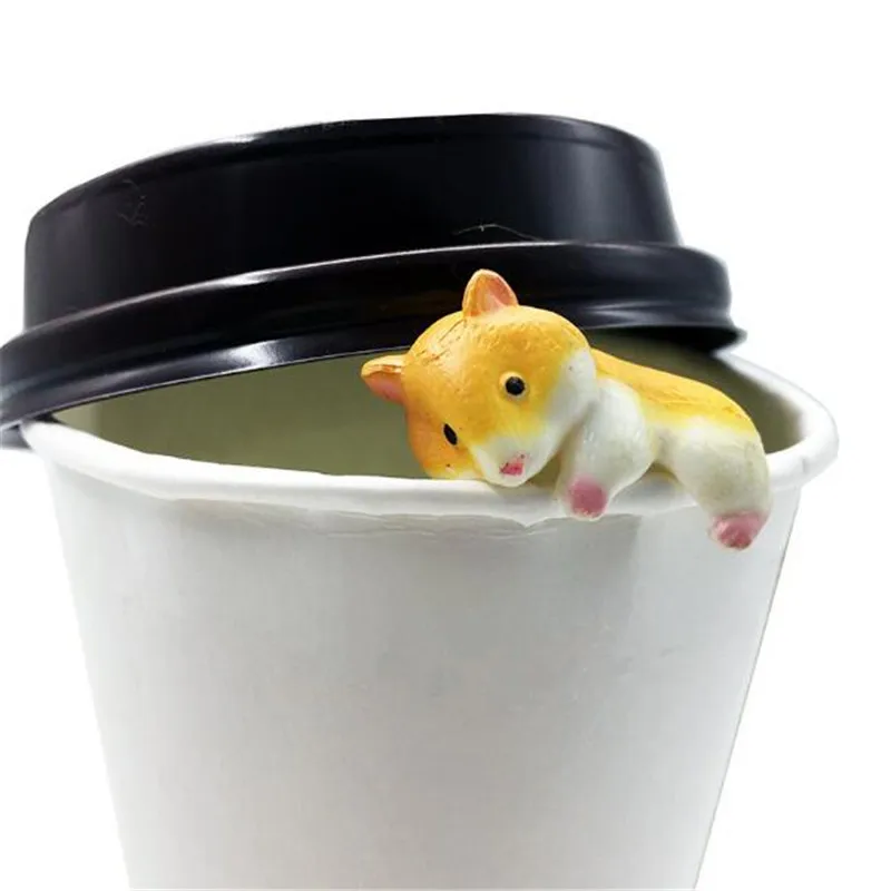 7PCS Hot Creative toys Small Animal Cup Hanging Along Pendant Doll Micro-View Model Toys For Girls Boys Sale 3CM | Игрушки и хобби