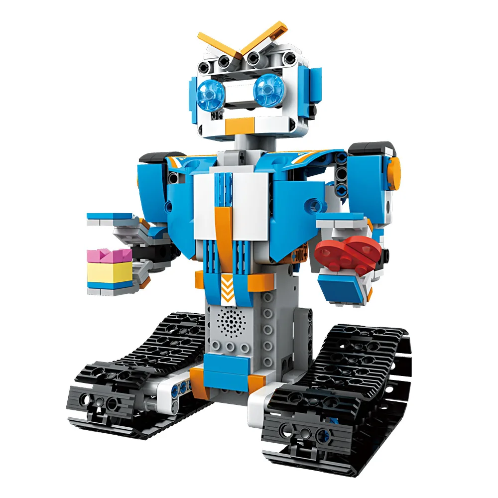 

Newest 4 Channels Remote Control Building Block DIY Electric Robot Toys Small Particle Intelligent Building Block RC Robot Toy