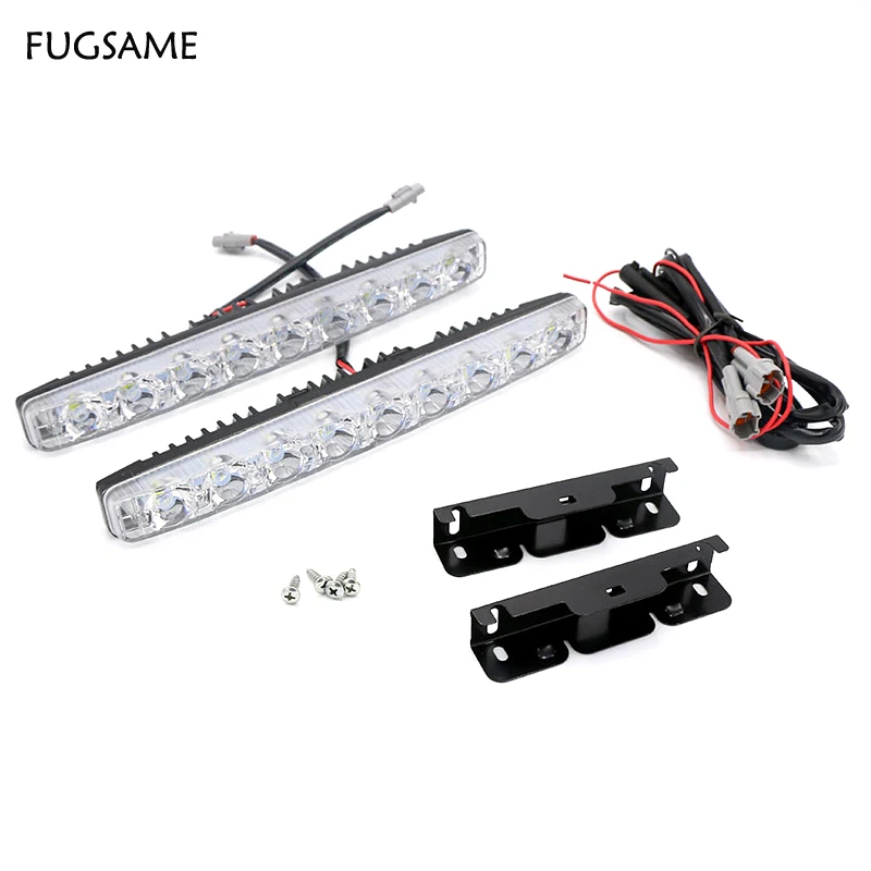 

FUGSAME LED 12V 6000K 18W Car Led Daytime Driving Running Light DRL Car Fog Lights Head Lamp 12v Universal