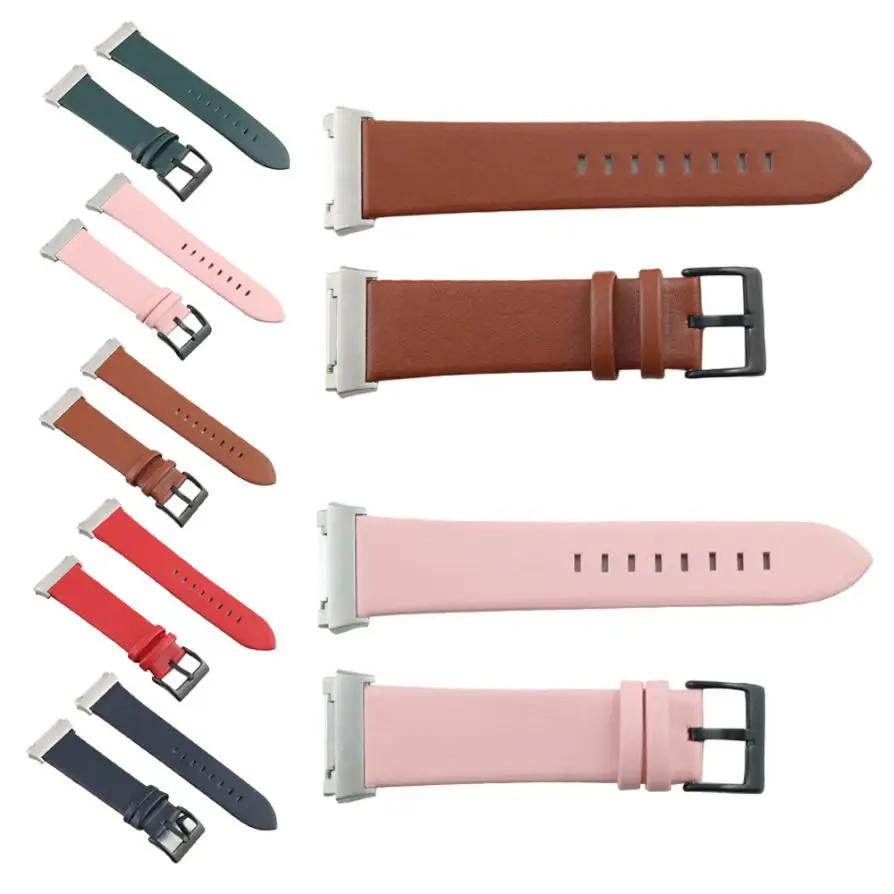 Классический Кожаный браслет с металлическими разъемами для Fitbit ионные горячей 18Apr25 Прямая поставка