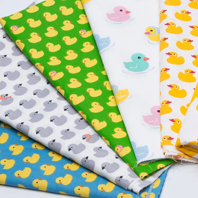 So Cute 50x160cm 7 designs Yellow & Colorful Little Ducks Printed