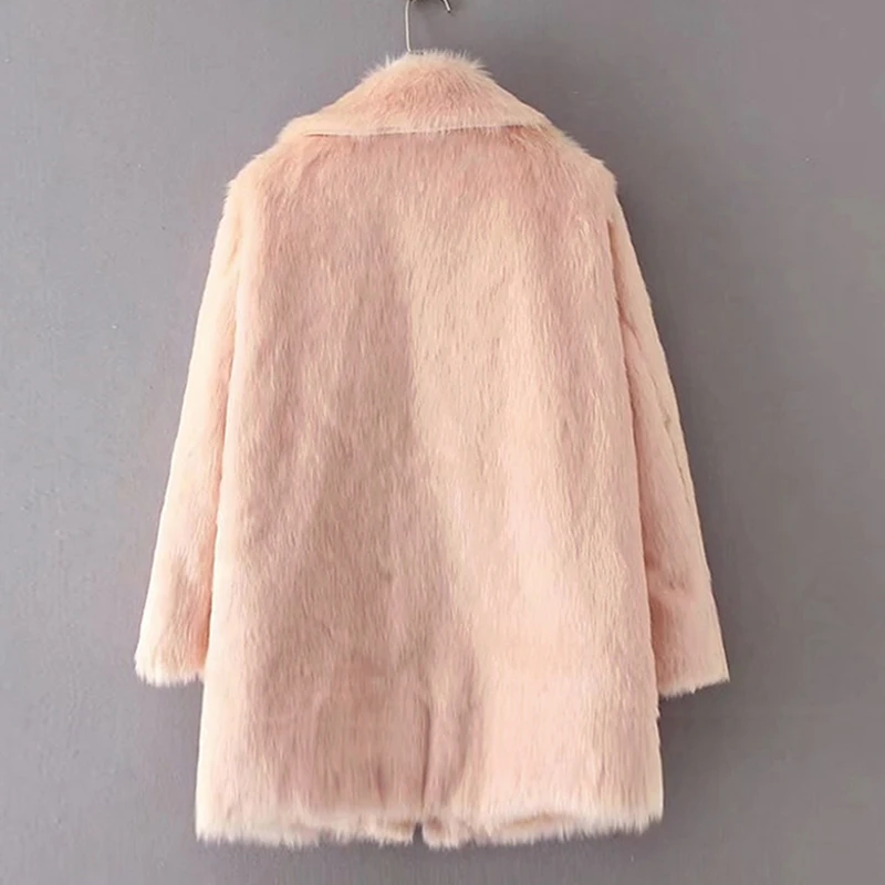 À Plus De Longues Manches Faux Femmes Rose Taille Manteau Fausse 2018 Luxe Hiver Manteaux Fourrure Veste 3xl Femme La Dames 5qOxwtS0t