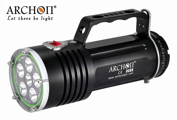 Archon Dg60 Wg66 Dono Lidar Luz Mergulho Xm-l2 Led 5000lm Recarregável Li-bateria de Iões de Pacote Técnico Mergulho Tocha 2 diving torch