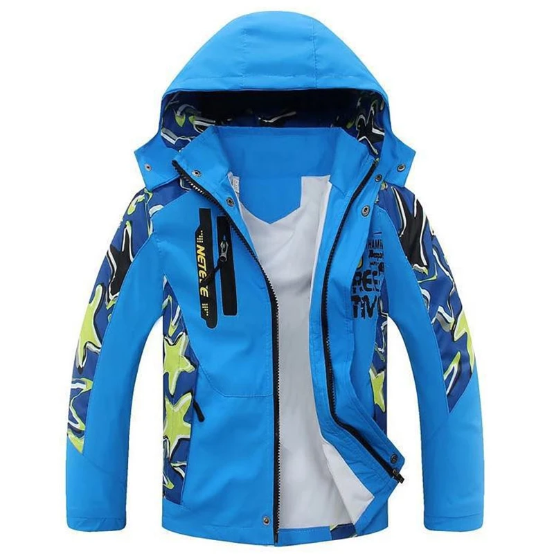 2018 New Children Windbreaker Autumu Kids Boy Camouflage Jacket Double deck Waterproof Coat