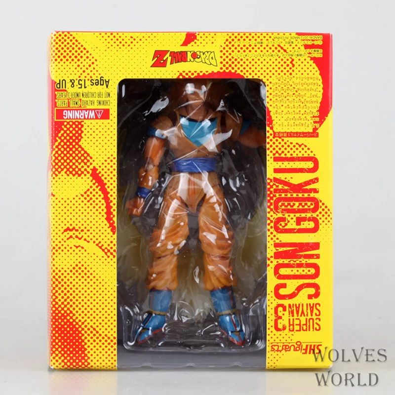 

Free Shipping Dragon Ball Z SUPER SAIYAN 3 GOKU Son Gokou Boxed PVC Action Figure Collection Model Toy 14cm KT3551