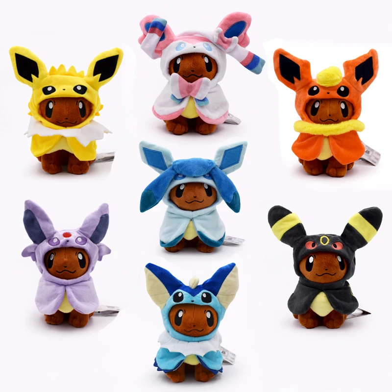 7 видов стилей Eeveelution Eevee Косплей Jolteon Espeon Umbreon Flareon Glaceon vaporion Sylveon плюшевая игрушка аниме куклы