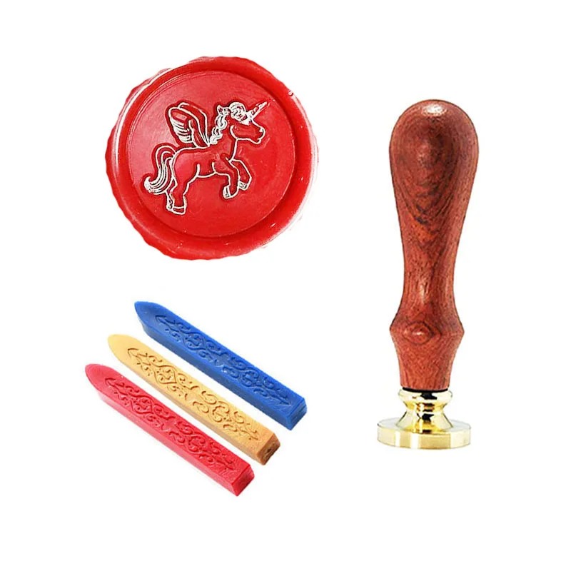 

Unicorn Running Wax Seal Stamp Custom Sealing Wax Stamp Kit Wax Stamp Set Personalized Wedding Anniversary Invitation Seal Stamp