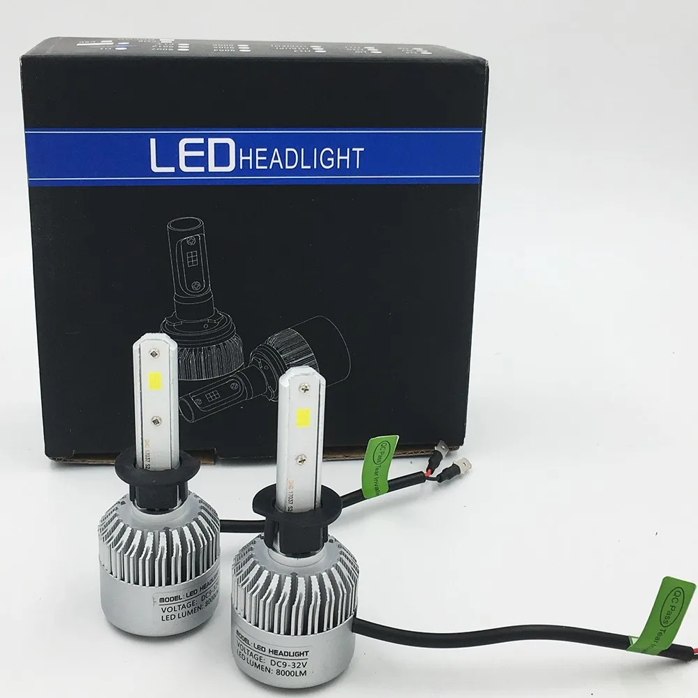 Лампа светодиодная 2X S2 H1 CSP 72 Вт 6500 лм 24 В|led auto|24 vlampadina led auto |