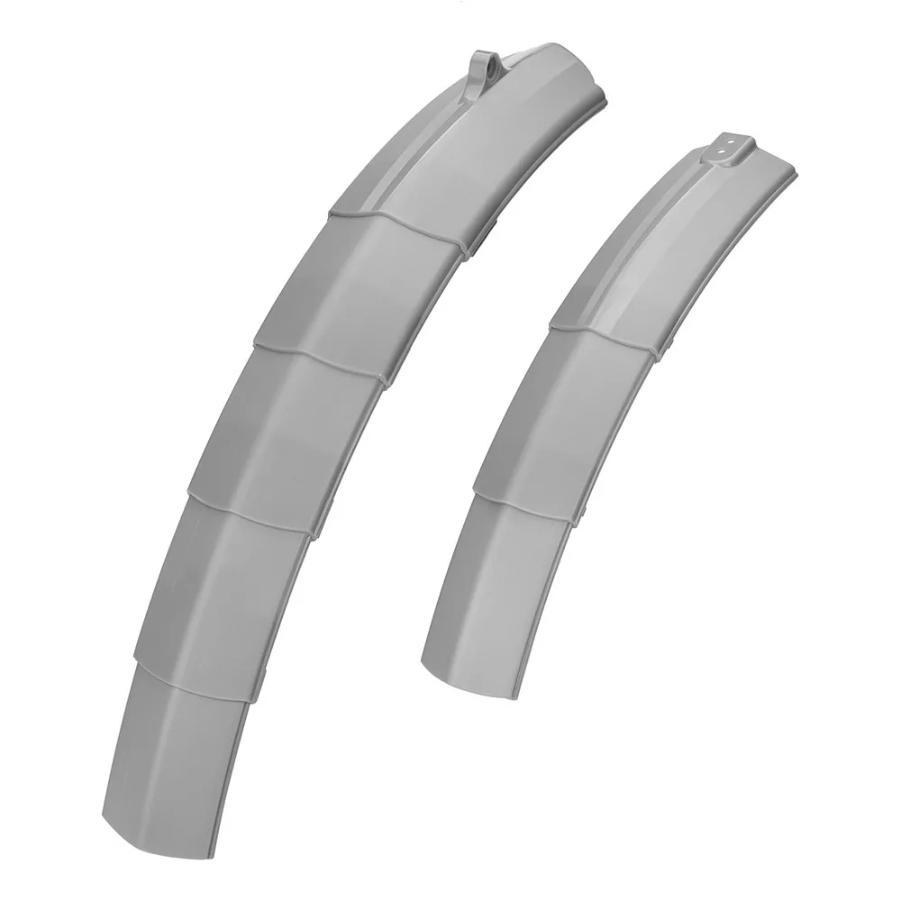 Mountain Bike Fenders Set Retractable Front Rear Mudguards With Tail Light Sports Outdoors Interior Design Soft Plastic #4S05 (34)
