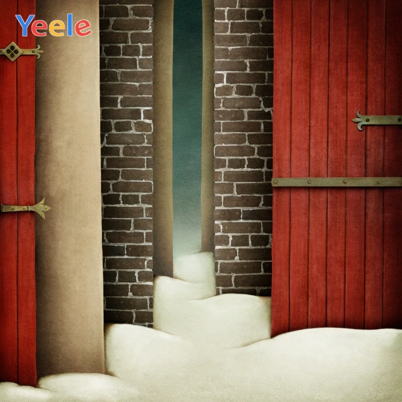 Yeele Рождество фотосессия интерьер снег кирпичи дерево фотографии фоны
