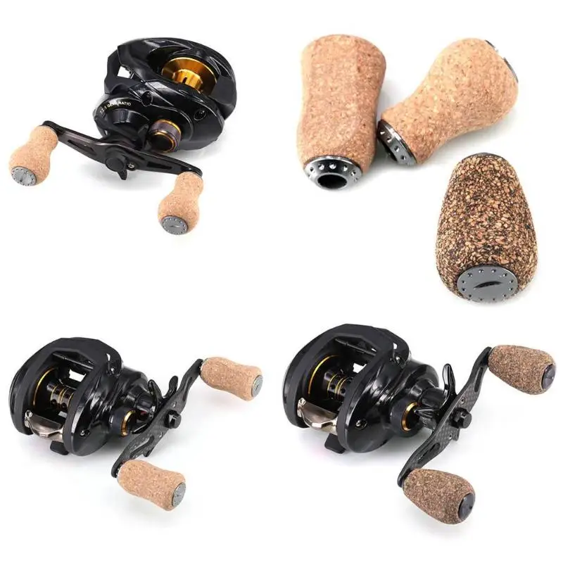 الصيد بكرة مقبض خشبي مقبض دائم الكارب الصيد بكرة مقبض ل Baitcasting دايوا الغزل عجلة مقبض Pesca بكرة جديد