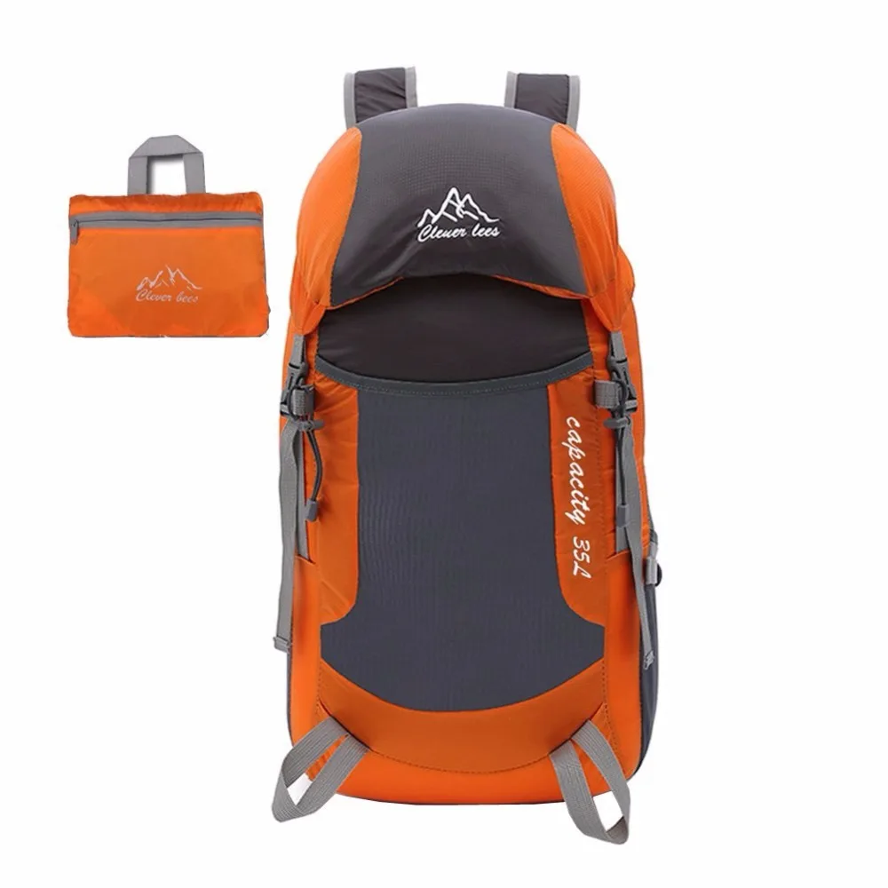 

Outdoor Sport Bag Mountaineering Bag Camping Backpacks 35L Nylon Waterproof Daypacks Lightweight Foldable Pack Men Women