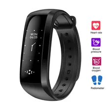 Tonometer Blood Pressure Oxygen Monitor Oximeter Heart Rate Monitor Pulsometer wrist Podometer Wristband Sphygmomanometer watch