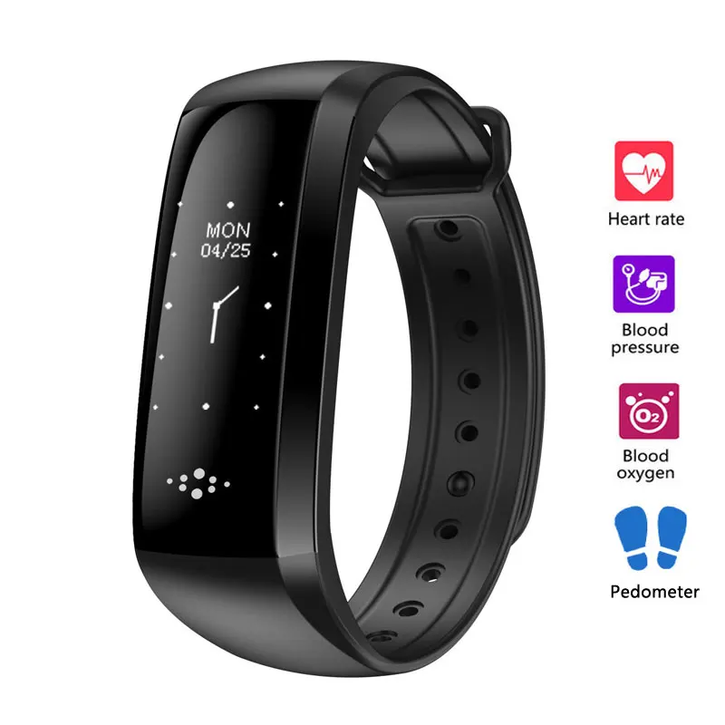 

Tonometer Blood Pressure Oxygen Oximeter Heart Rate Monitor Pulsometer wrist tonomete Podometer Wristband Sphygmomanometer watch