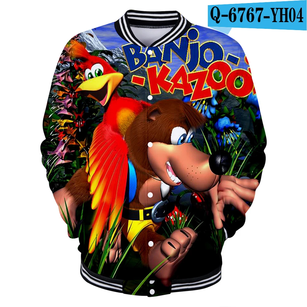 Действие игры 3D печать банджо Kazooie: гайки и болты бейсбольная форма для мужчин/женщин Повседневная Harajuku бейсбольная куртка одежда - Цвет: picture color