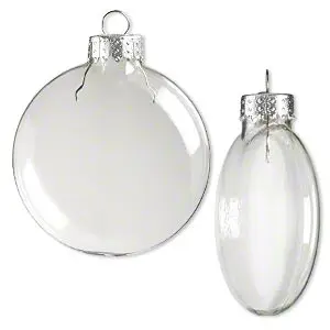 

Clear Glass Disc Balls Christmas ornament wedding balls eventy party sphere 10pcs Freeship DIY Paintable balls