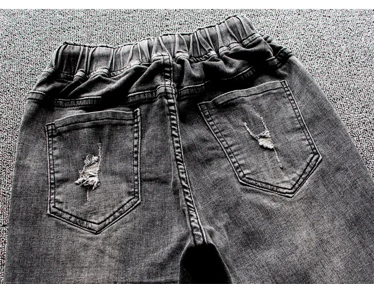 Новинка 2019 года для женщин s серый джинсы для бойфренда рваные свободные джинсы Femme повседневное эластичный пояс Джинсы женщи
