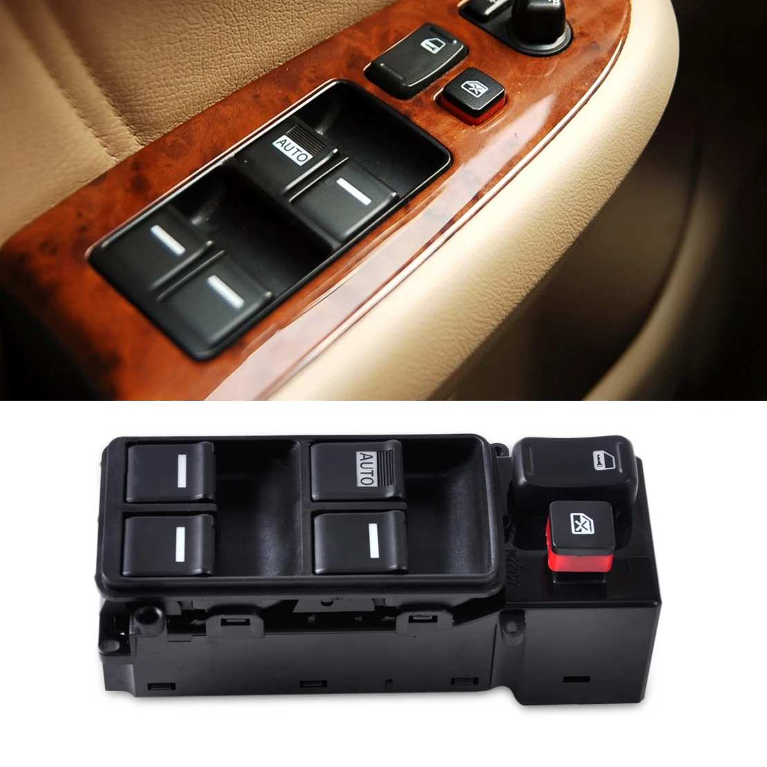 

CITALL 35750-SDA-H12 Car Electric Master Driver Power Window Switch Bezel Control for Honda Accord 2003 2004 2005 2006 2007 4-Ds