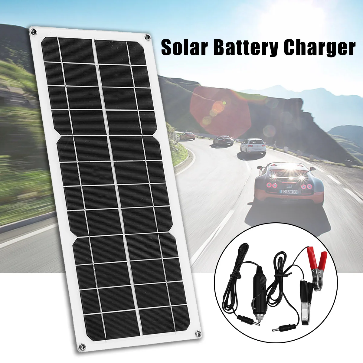 SP 10W 5V Solar Panel Charger Boat Output 42*19cm Rear Junction Box