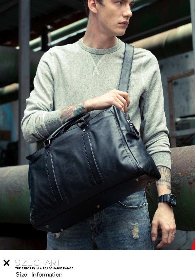 ZEROFRONT 2018 Новый Для мужчин Дорожная сумка из искусственной кожи многофункциональный Для мужчин черный плечо сумка 15 дюймовый ноутбук сумка