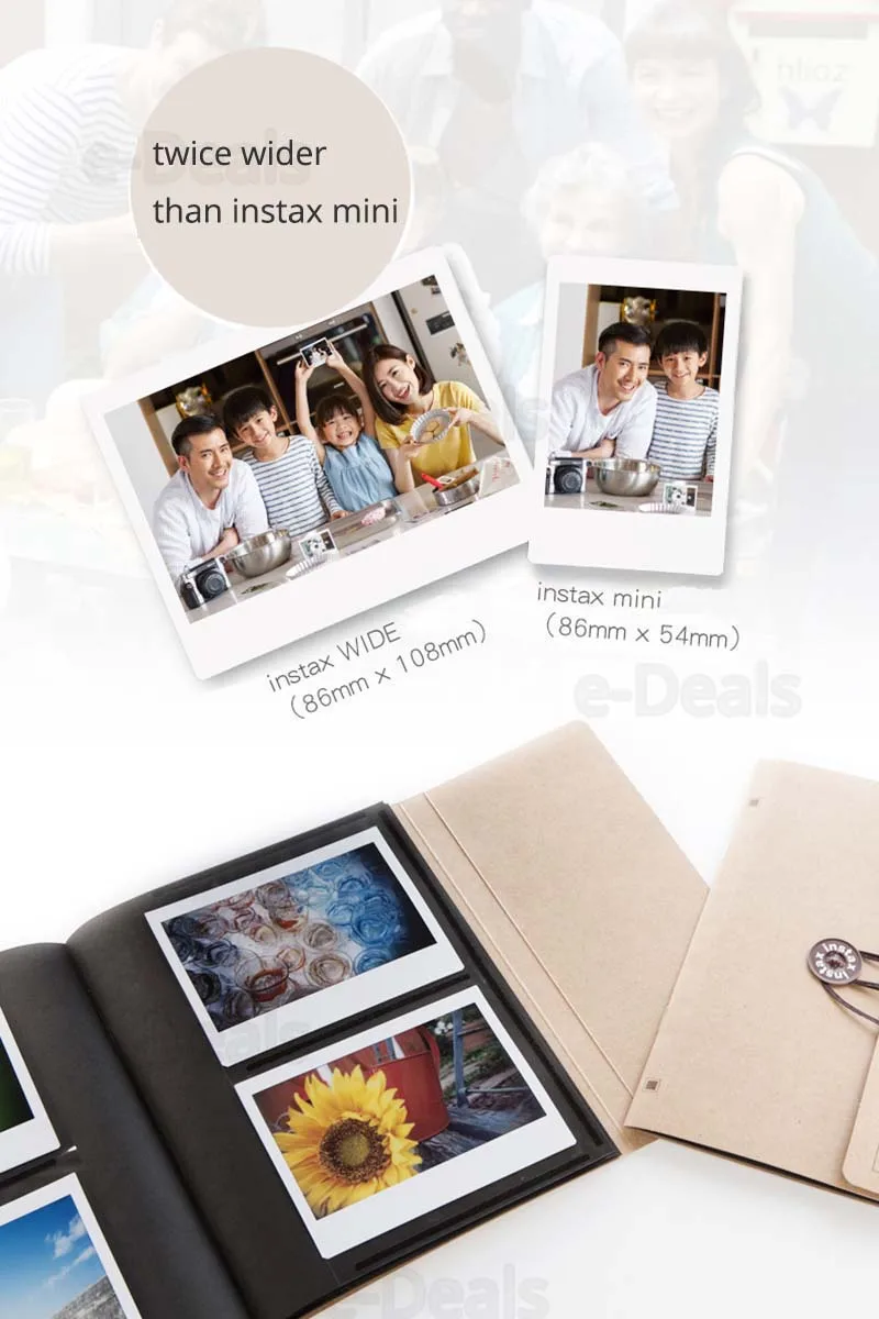 Fujifilm Instax Wide Instant Film White Photo Paper для FUJI 210 300 Camera|Фотоплёнка| |