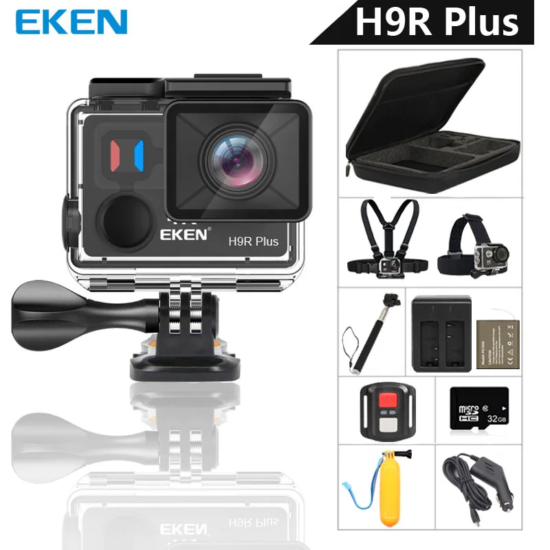 EKEN H9R plus A12 Ultra 4K 30FPS Wifi Экшн камера 30 м Водонепроницаемая 1080p go стабилизация