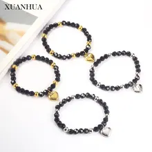 XUANHUA ювелирные изделия из нержавеющей стали для женщин Vogue в форме сердца эластичные веревки браслеты ювелирные аксессуары богемные