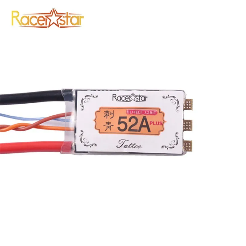 Татуировка Racerstar + 52A BLheli_32 72 МГц GD32F150 2 6S ESC Dshot1200 датчик готового тока Светодиодная