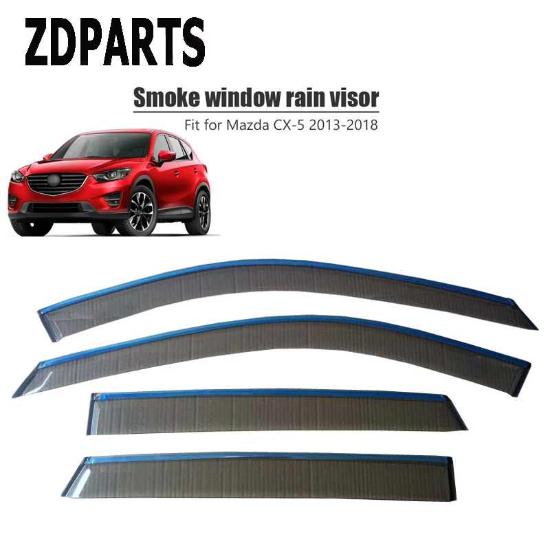 ZDPARTS 4 шт. автомобиль ветер отражатель солнце гвардии Дождь Ветер козырек Крышка Накладка для Mazda CX-5 CX5 2013 ABS